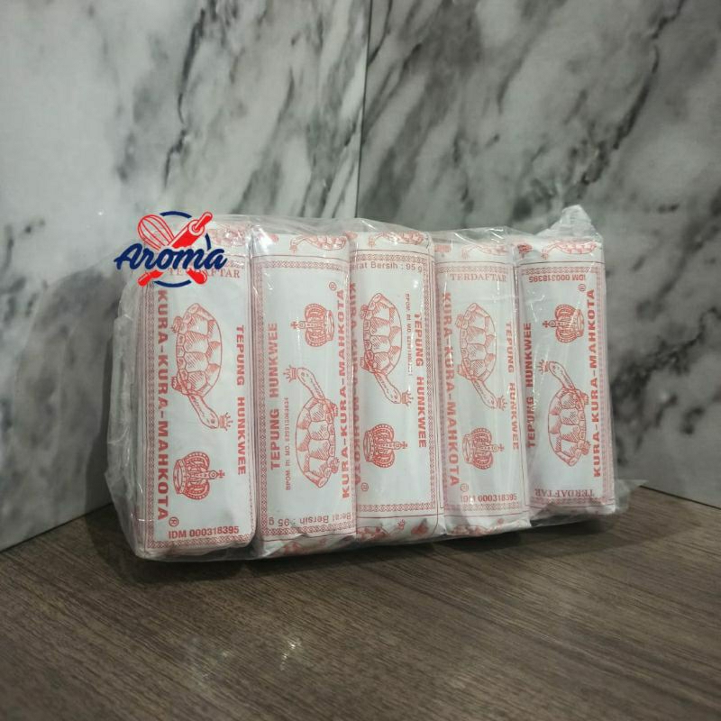 

Tepung Hung Kwee Kacang Hijau Putih Cap Kura-kura 1Slop (10pcs) 100gr