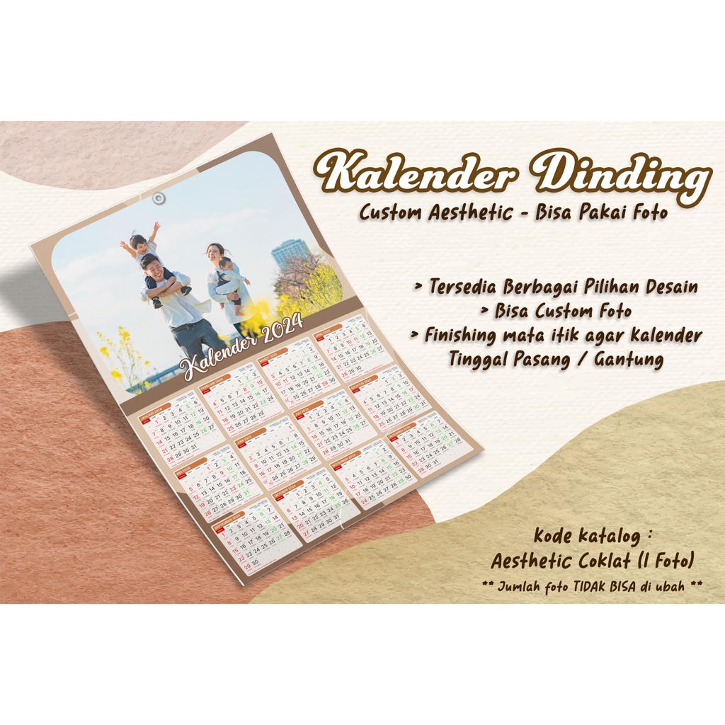 

CETAK KALENDER 2024 CUSTOM FOTO DESAIN AESTHETIC / PRINT CALENDAR BISA PAKAI FOTO