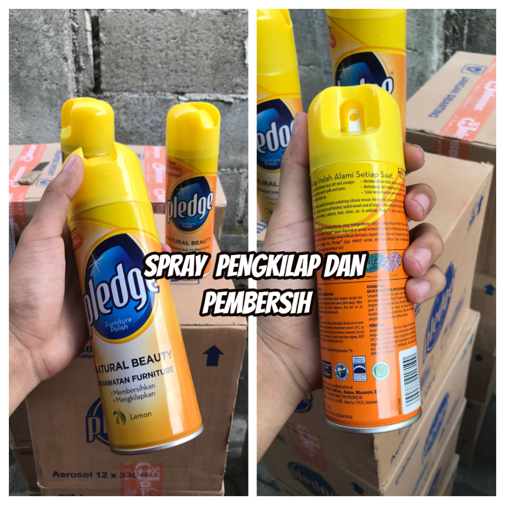 SPRAY PLEDGE BESAR LEMON ORANGE KECIL LEMON  || SPRAY PENGKILAP FURNITURE PLEDGE