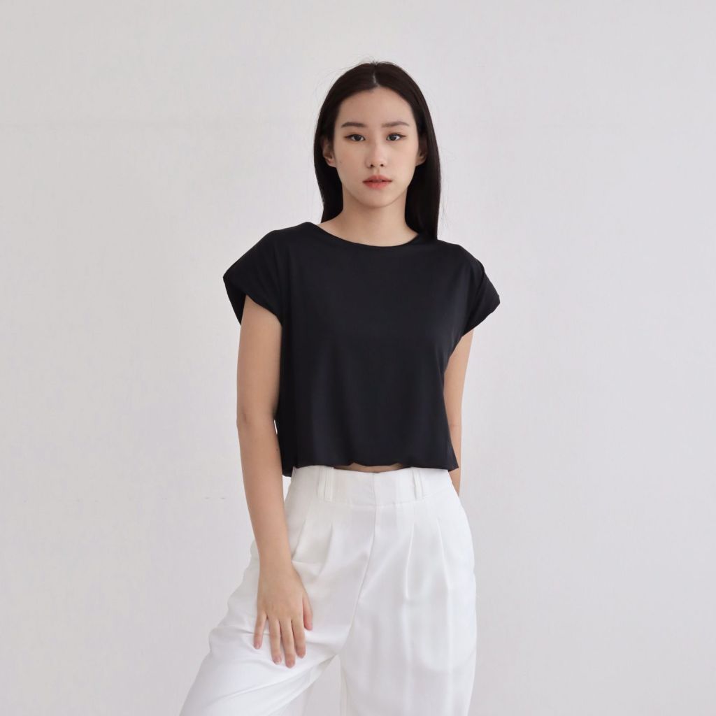 MSMO Crop Padded Top / Atasan Wanita / Blouse Wanita / Kaos Wanita / Top Wanita