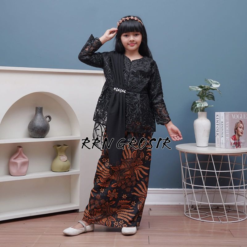 SETELAN KEBAYA brokat anak 6-12th/baju brokat anak/kebaya anak perempuan