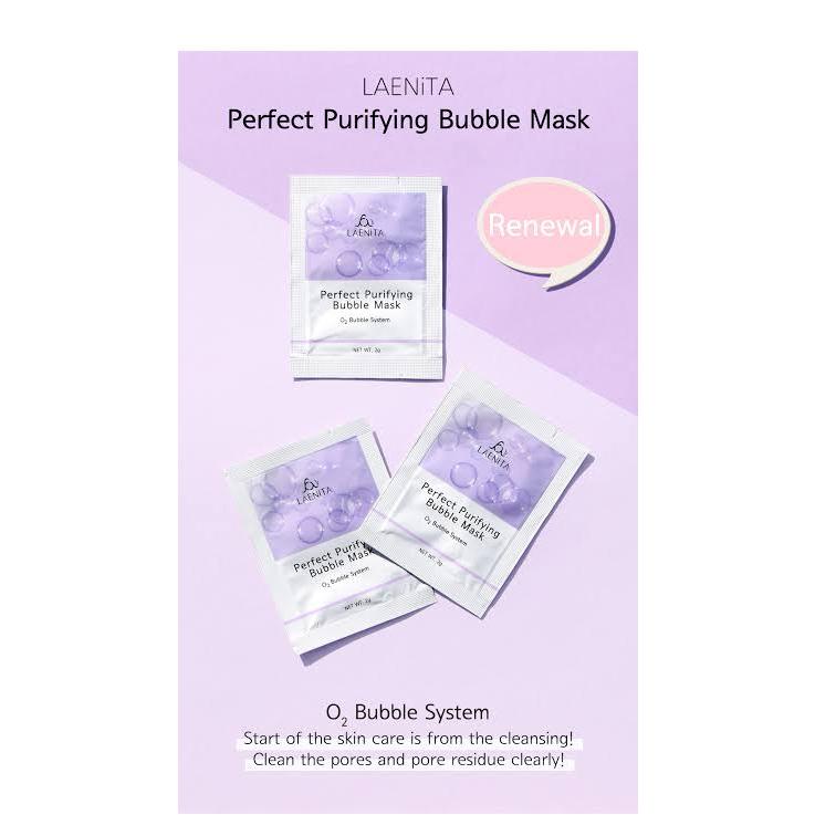 LAENITA MASKER BUBBLE MASK /BUBBLE MASK LAENITA PERFECT PURIFIYING MASKER WAJAH MASKER DETOX
