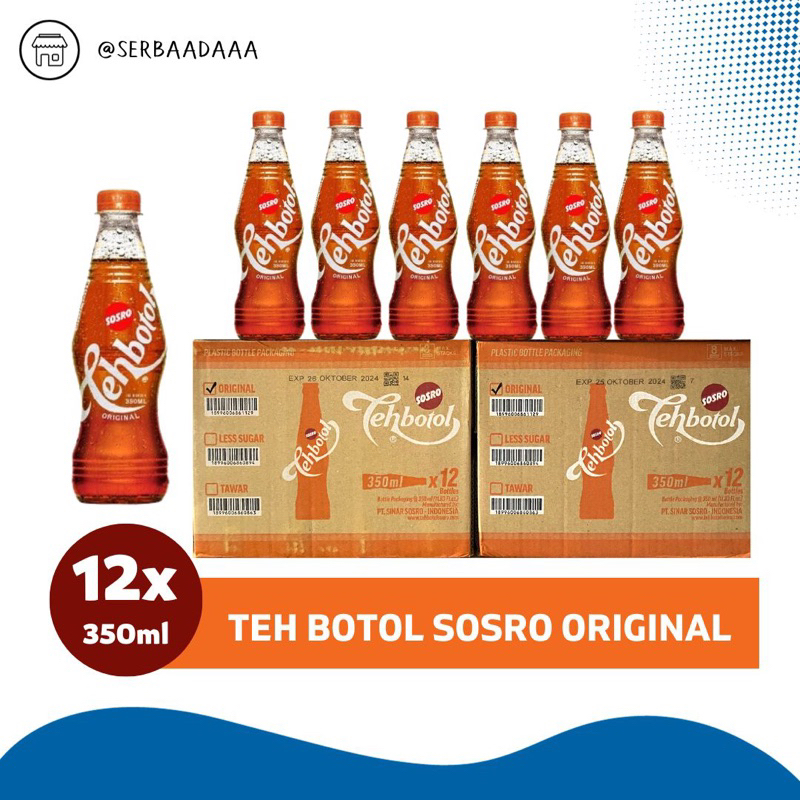 

Teh Botol Sosro Original 350ml Isi 12 Botol