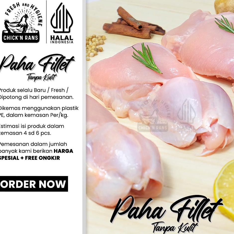 

Serba Murah Daging Ayam Paha Fillet Boneless (Tanpa Kulit) - Fresh 1kg Paling Popular