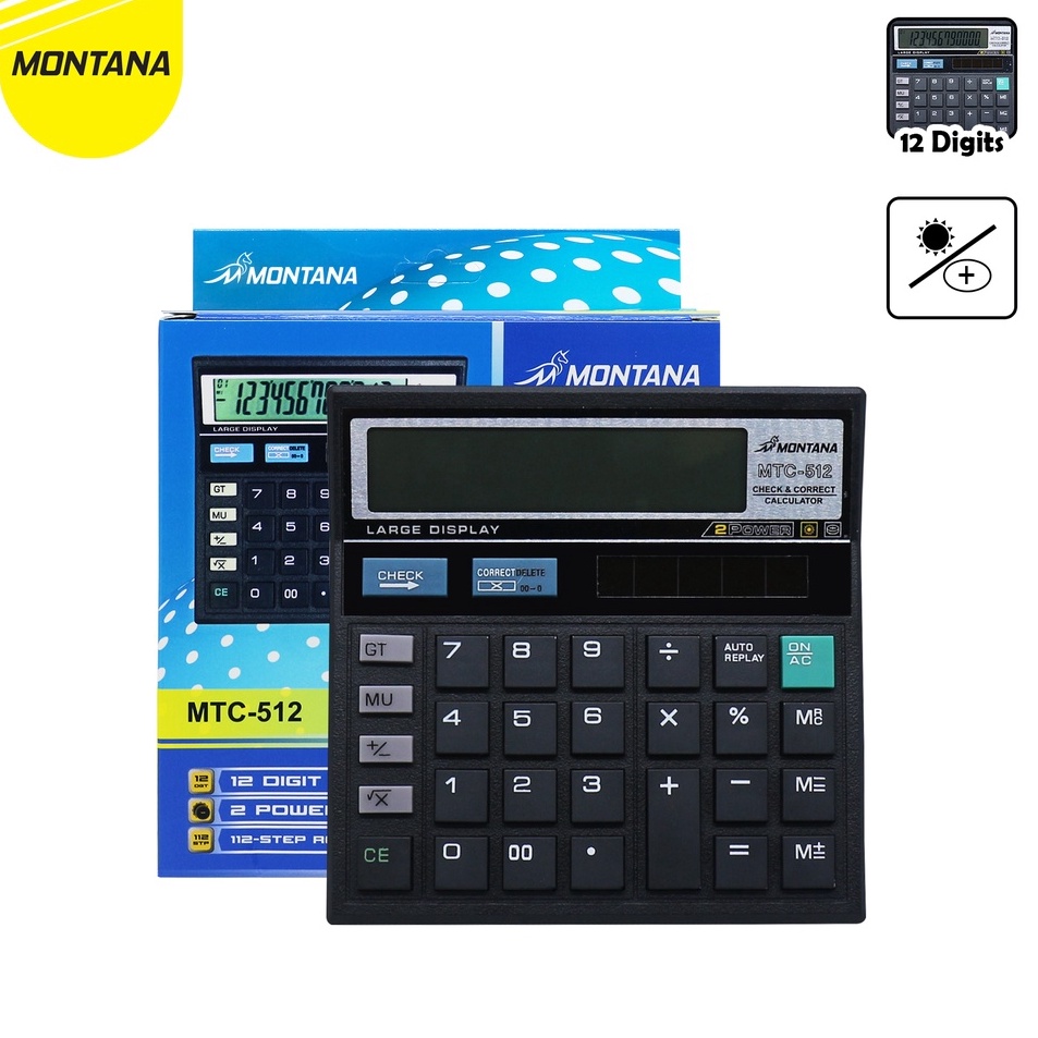 

Super Promo MONTANA Calculator / Kalkulator Montana MTC 512/ 12 Digits