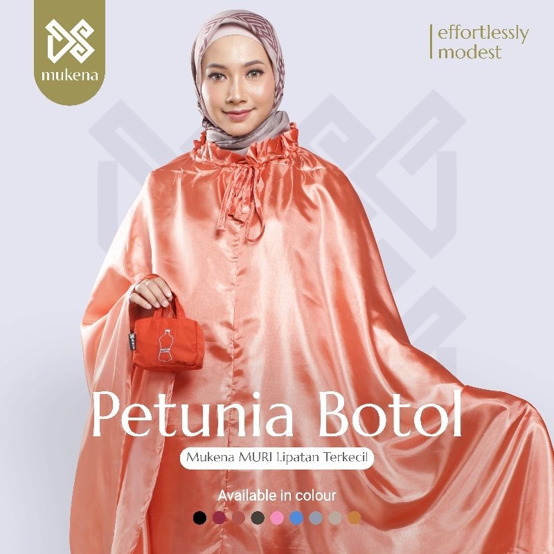 DS Mukena Traveling Mini - Mukena Muri Petunia Botol/Ponco