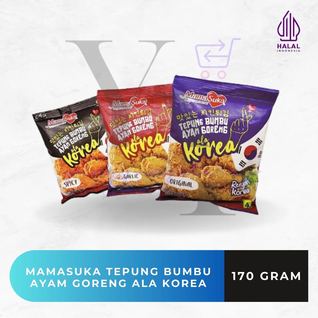 

Mamasuka Tepung Bumbu Ayam Goreng Ala Korea Original / Garlic / Spicy 170 gram