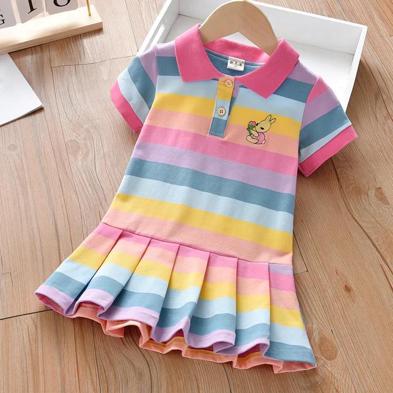 FASHION BAYI- DRES BAYI ANAK PEREMPUAN USIA 1-5 TAHUN MOTIF RABIT PELANGI/ DRES ANAK PEREMPUAN/ DRES