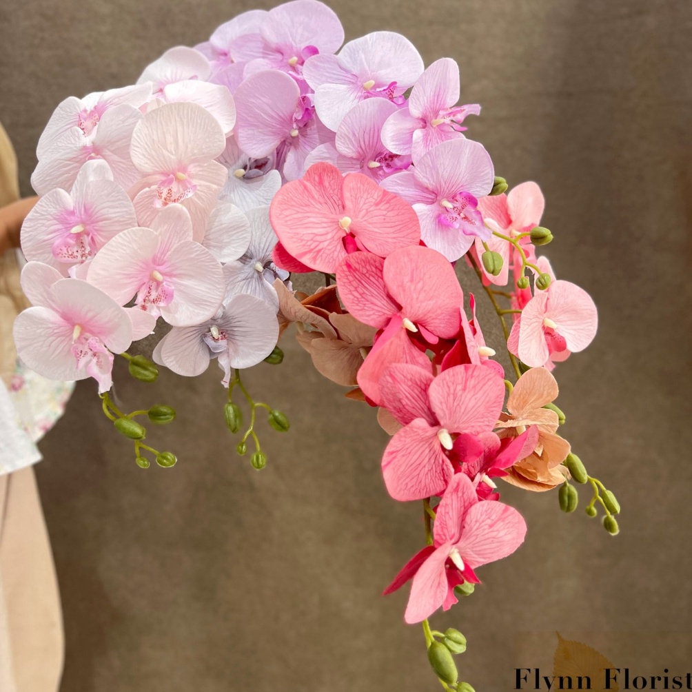 Miliki Segera Bunga Anggrek Besar Premium Lukis (Satuan ) Bunga Anggrek Bulan Artrificial Dekorasi W