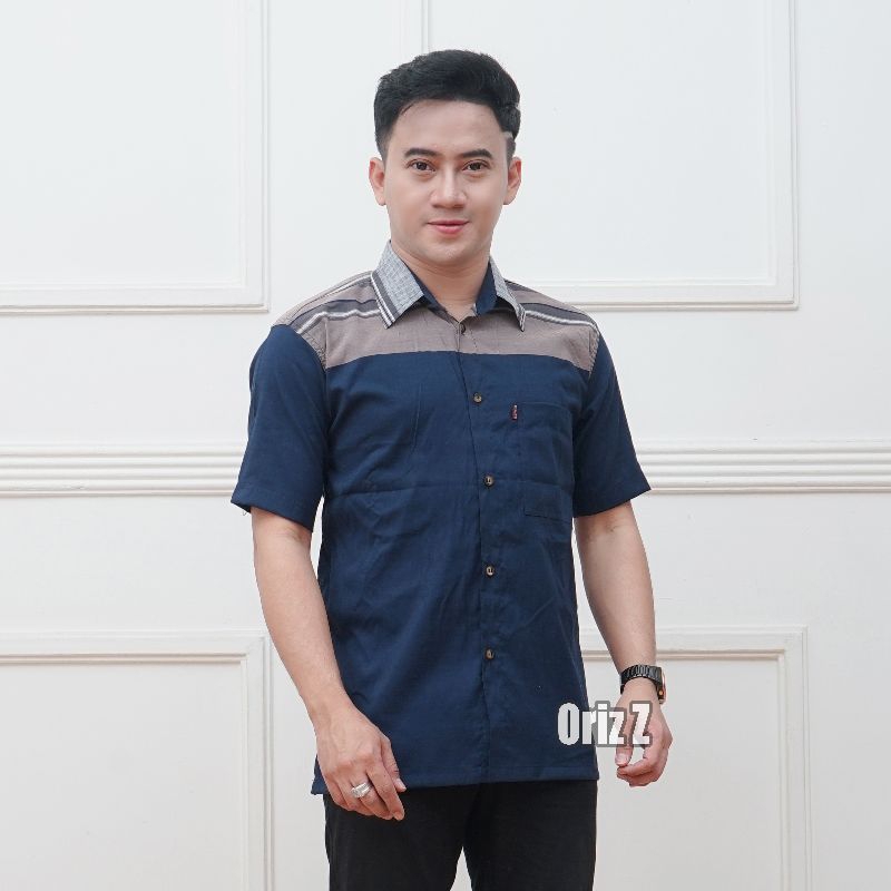 KEMEJA PRIA DEWASA HEM PRIA LENGAN PENDEk KEMEJA GARIS CASSUAL KEMEJA KOTAK PRIA DEWASA