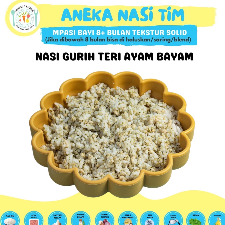 

Ready Stok NASI GURIH AYAM TERI BAYAM (CATERING MAKANAN BAYI MPASI FROZEN BEKU/PENAMBAH BERAT BADAN ANAK) Ready Stock