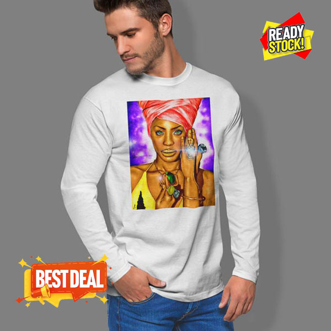 Kaos Tangan Panjang Erykah Badu Tshirt 100% Cotton Kombed 30s