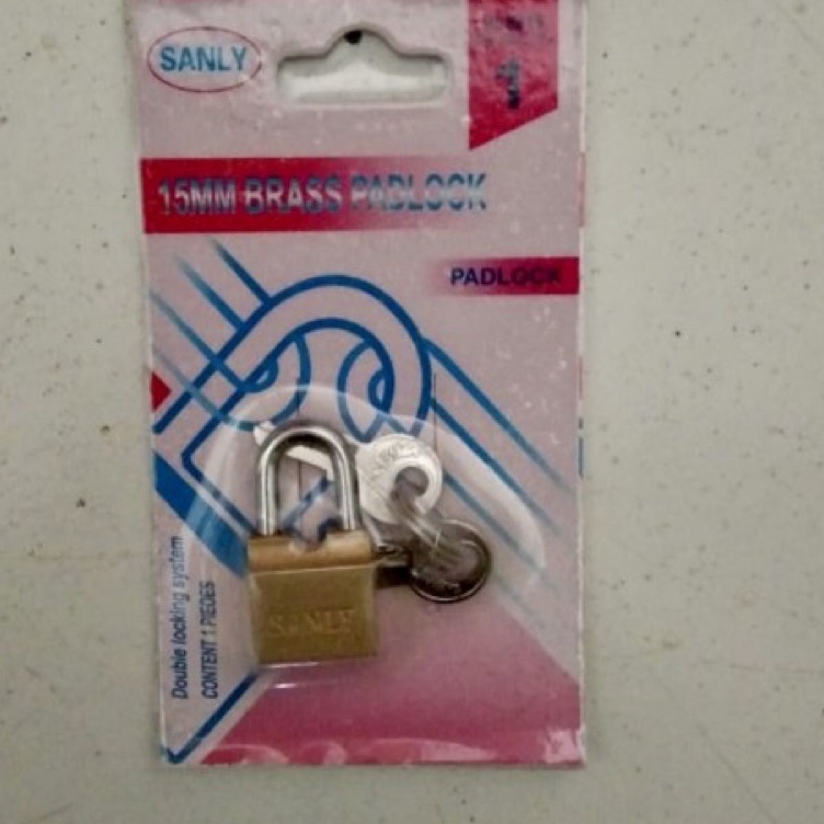 Laris GEMBOK KECIL 15MM SANLY / GEMBOK KUNCI MINI / GEMBOK KOPER KUNING Terlaris