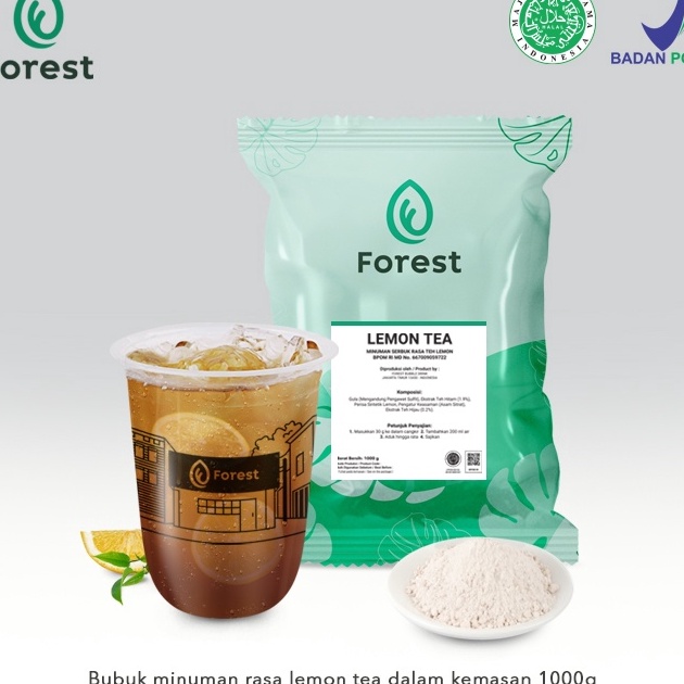 

PSKX2892 ✓ Bubuk Minuman LEMON TEA Powder 1000g - FOREST Bubble Drink