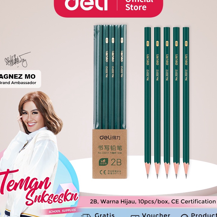 

Bestseller Deli Pensil Kayu HB/2B 10pcs/Box 33312