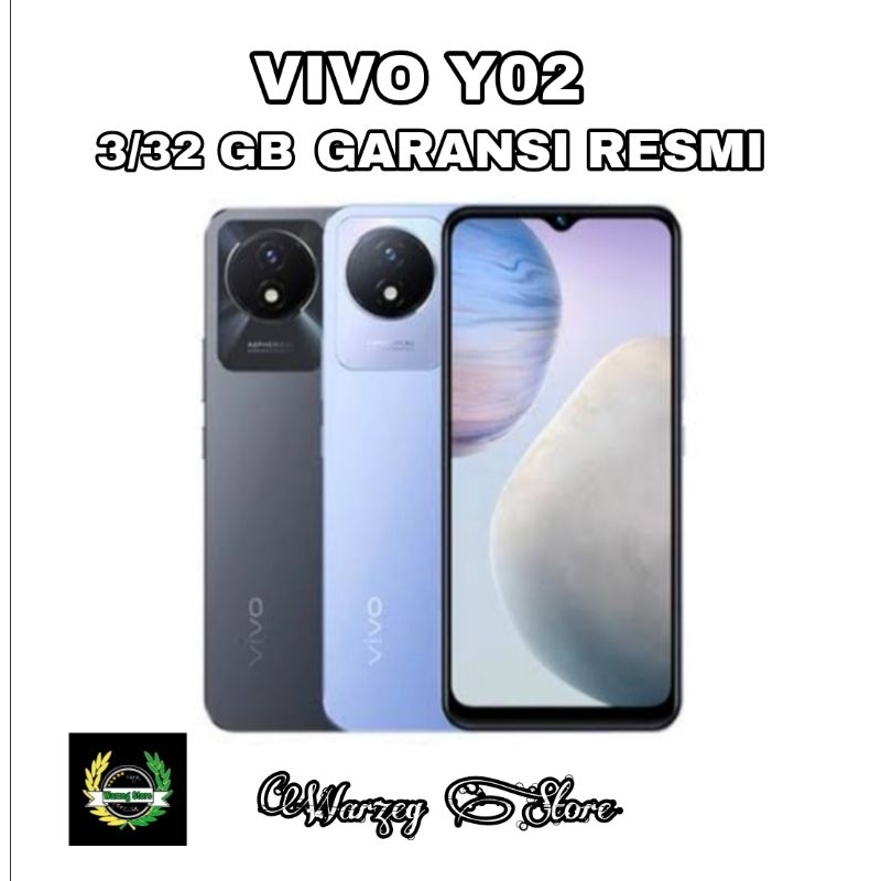 HP VIVO Y02 3/32 GB - VIVO Y 02 RAM 3GB ROM 32GB GARANSI RESMI