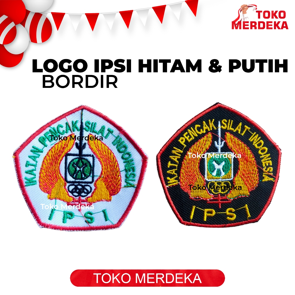 Logo IPSI / Badge Ikatan Pencak Silat Indonesia / Ipsi Hitam / Ipsi Putih