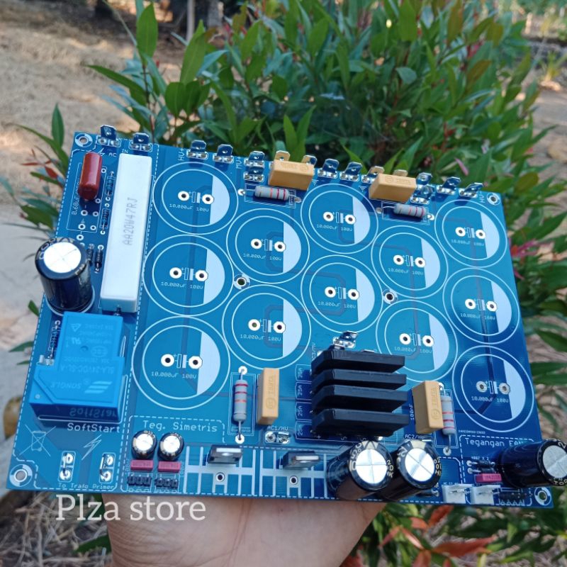 PCB PSU CLASS H 12 ELKO LENGKAP SOFTSTART/SIMETRIS/FAN DOUBLE LAYER LLENGKAP KOMPONEN TINGGAL KASIH 