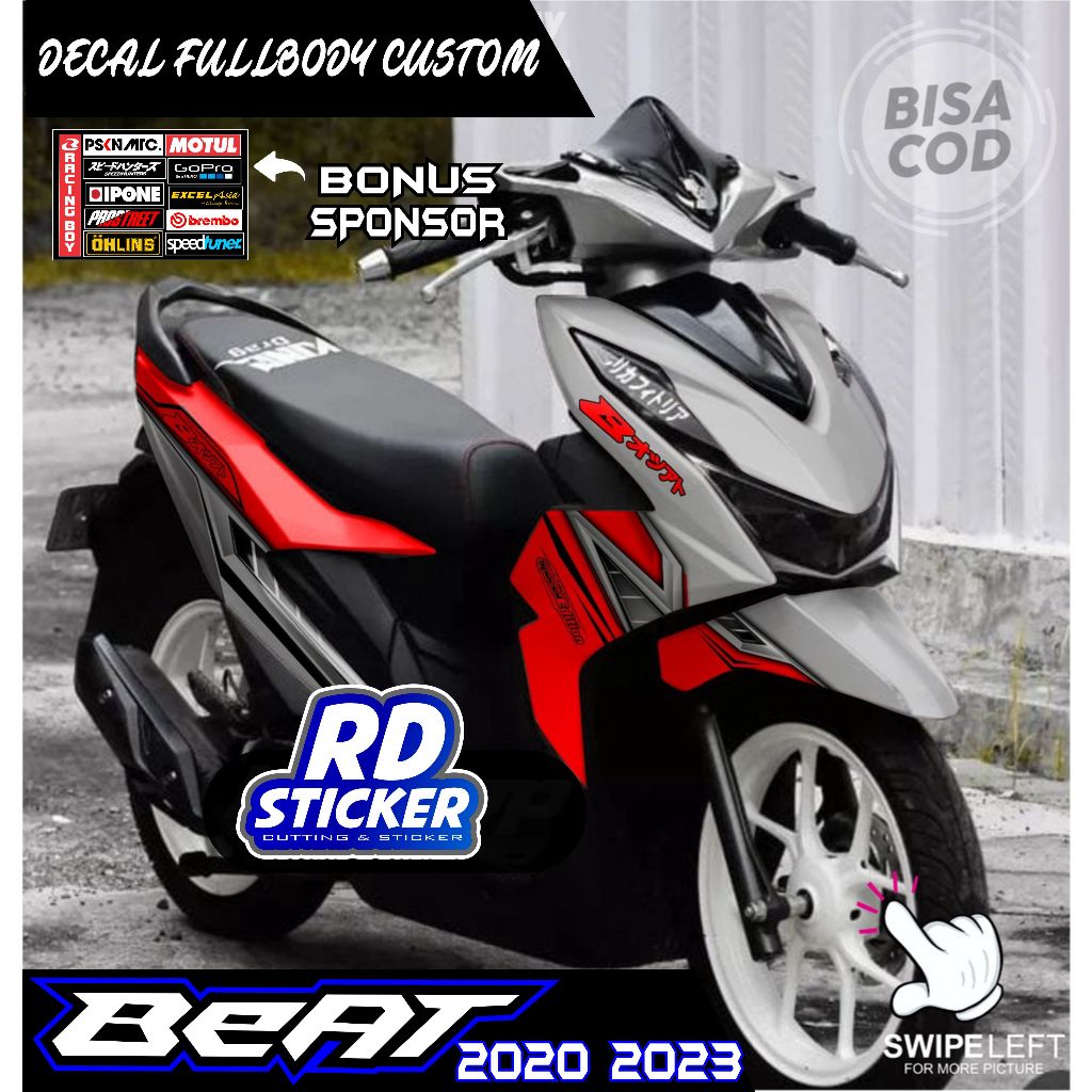 DEKAL FULLBODI BEAT DELUXE STREET 2020 2023 KEREN STIKER DECAL BEAT
