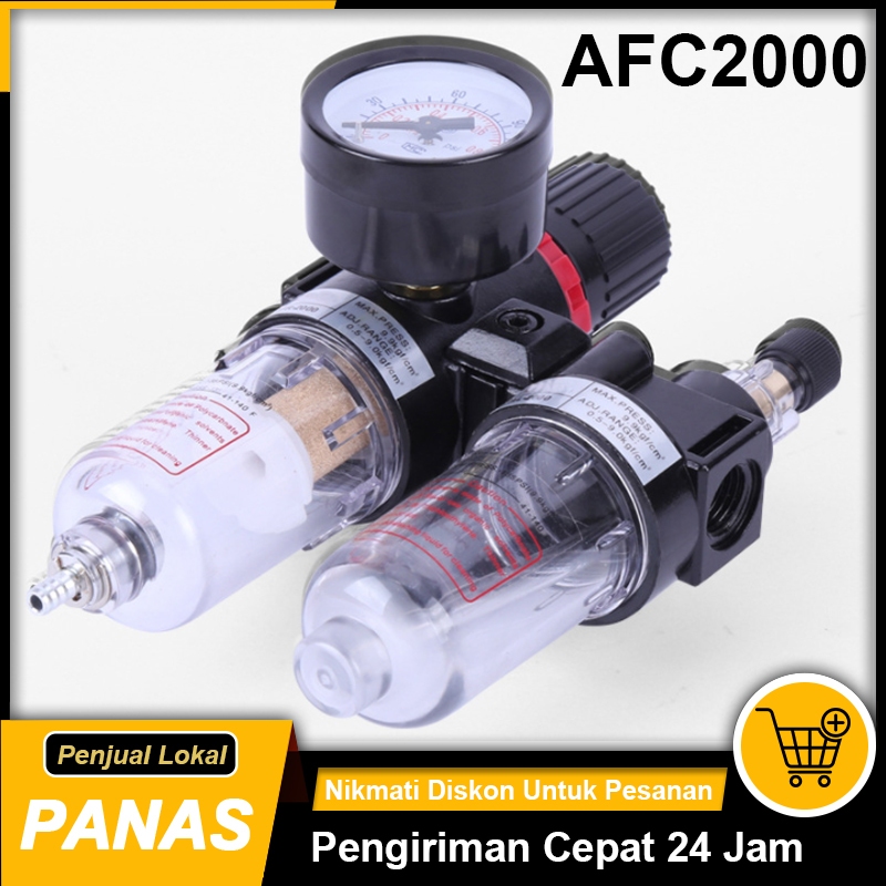 Nippy AFR2000 + AL2000 1/4 inch AFC2000 kompresor udara pemisah air minyak filter regulator trap val