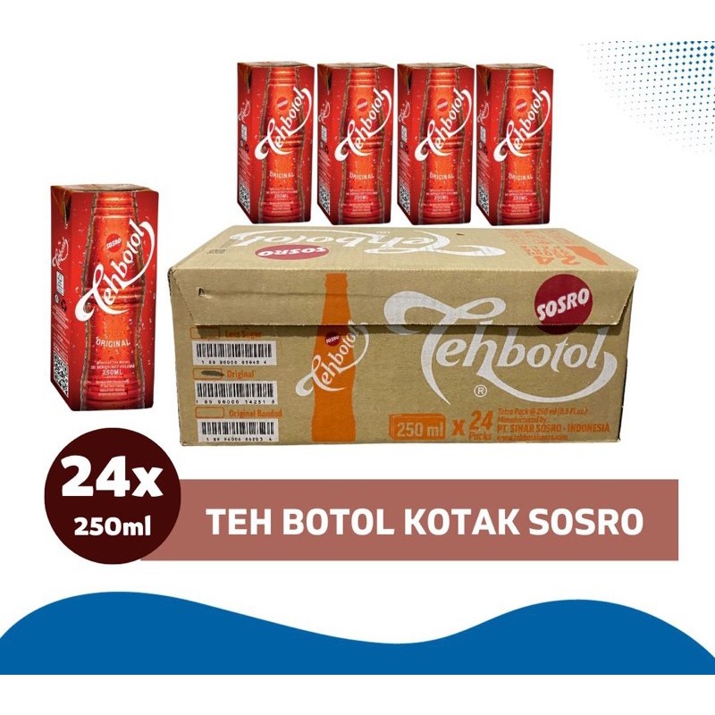 

Teh Botol Kotak Sosro 250 ml 1Dus Isi 24 Pcs