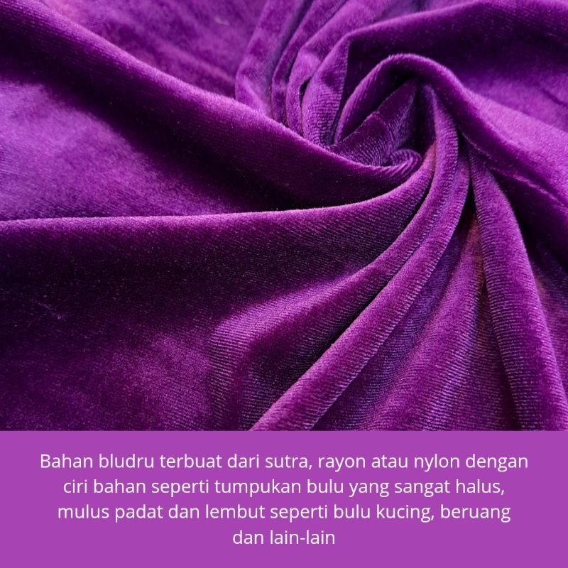 Kain Meteran BLUDRU VELVET STRETCH per 0,5m/Kain Meteran Bludru/Kain Beludru per 1/2 meter