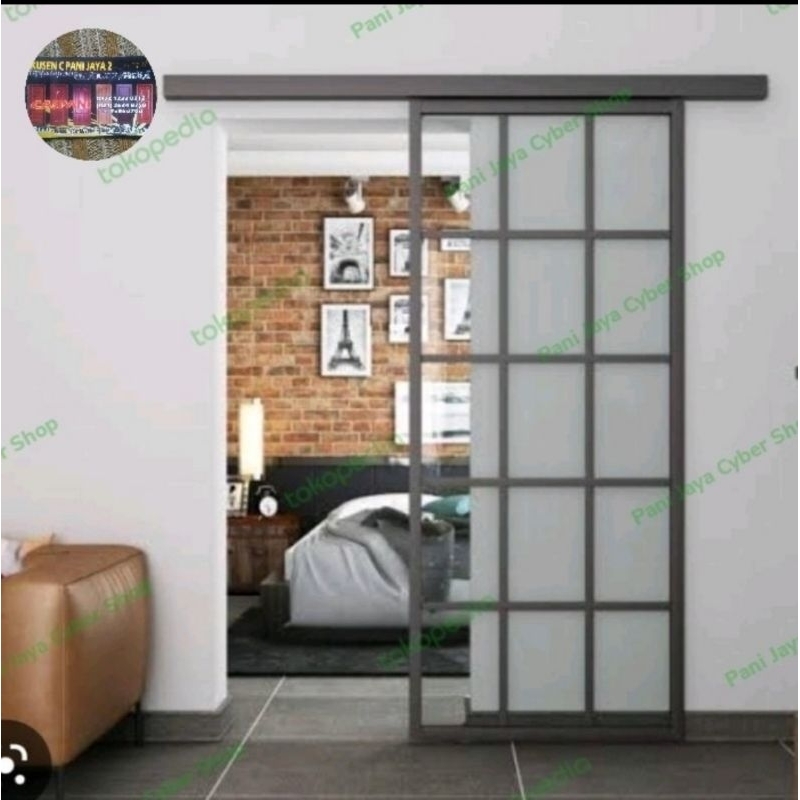 Daun Pintu Sliding Panel Kaca