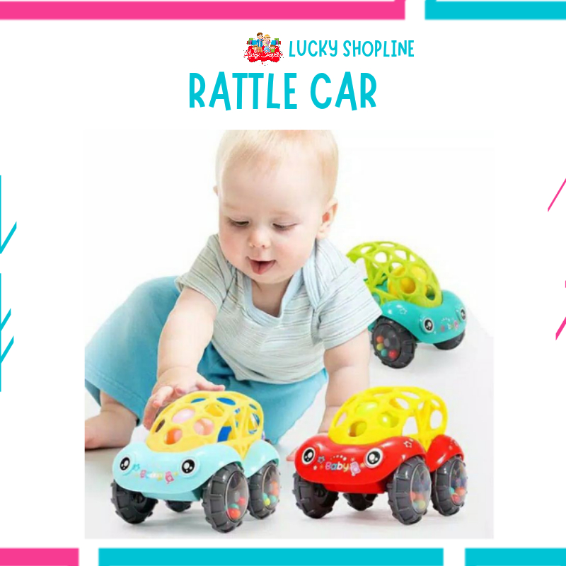 [BIG SALE] MAINAN BAYI RATTLE TEETHER MOBIL 3 IN 1 MIRIP OBALL CAR GIGITAN KERINCINGAN | MAINAN ANAK