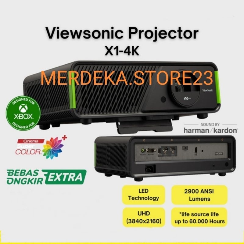 PROJECTOR VIEWSONIC X1-4K PROYEKTOR VIEWSONIC X1 4K SMART LED True 4K UHD HDR 240Hz HIGH BRIGHTNESS