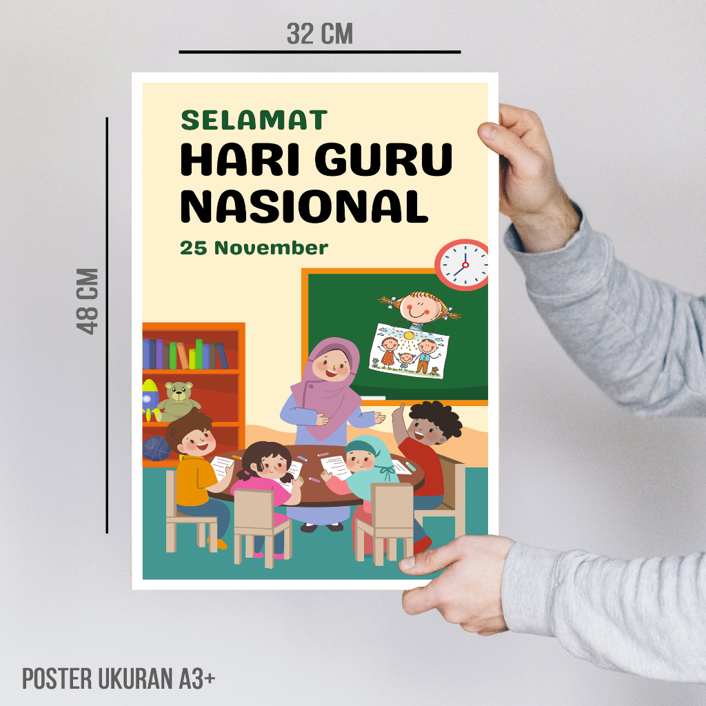 Poster Edukasi Selamat hari guru nasional Ukuran A3plus
