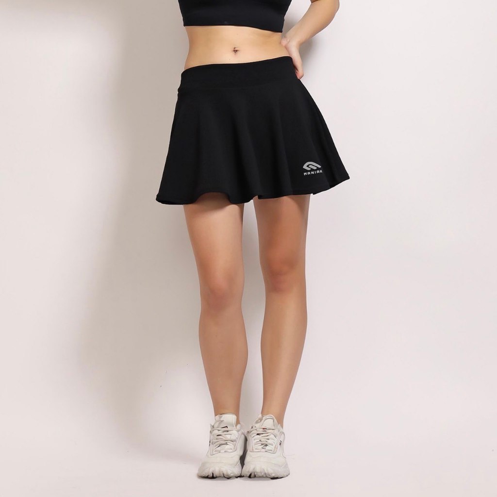 MANIAK Rok Mini   Short Skirt Flare Casual High Waist Olahraga Tennis  Gym Voly Golf Senam Dancer Zumba Aerobik Bulutangkis Renang Sepeda Lari Poundfit