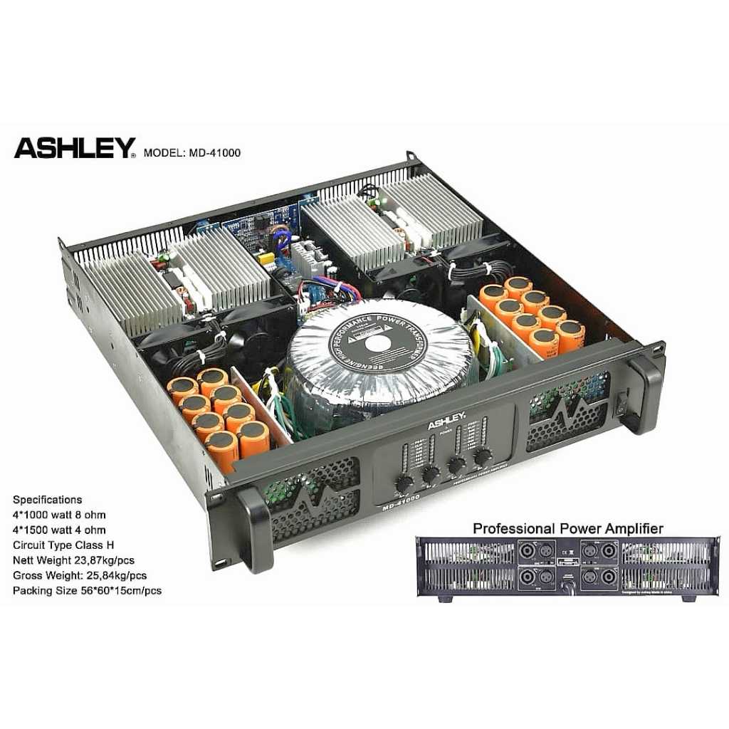 Power 4 Channel Ashley Md41000 Md 41000 Original