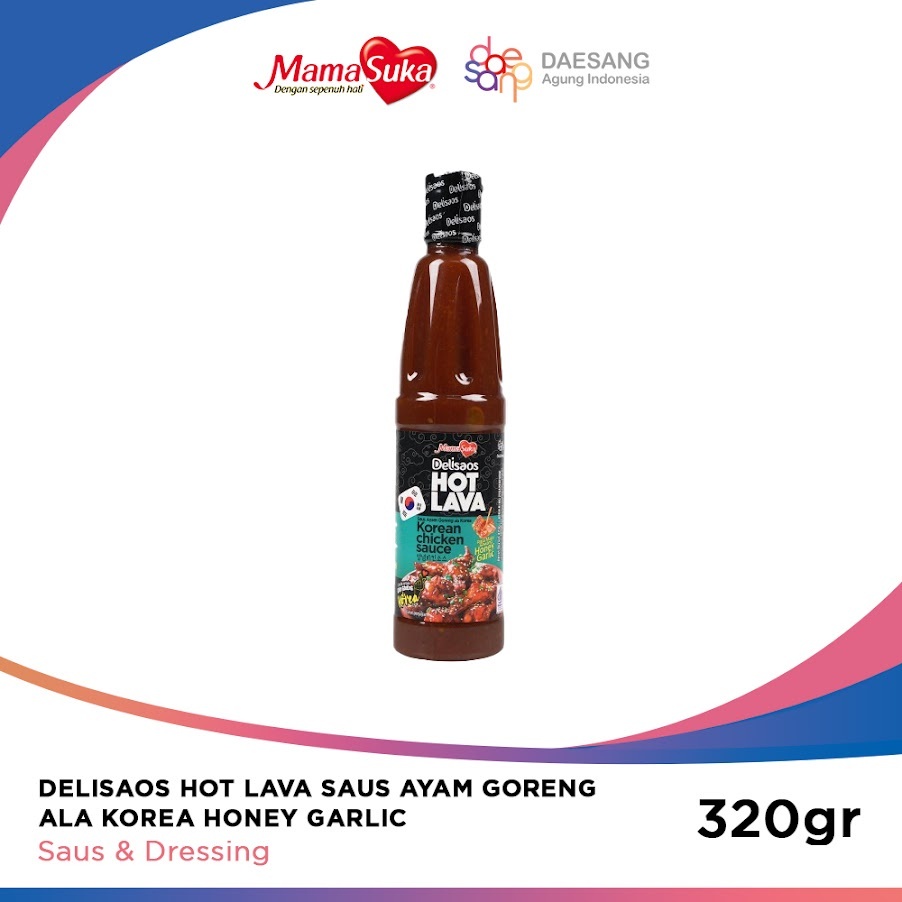 

Mama Suka Delisaos Hot Lava Saus Ayam Goreng Ala Korea Honey Garlic 320 Gr