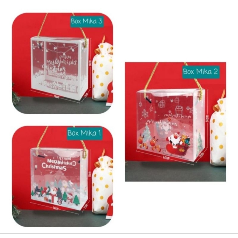 mika box toples kue merry christmas