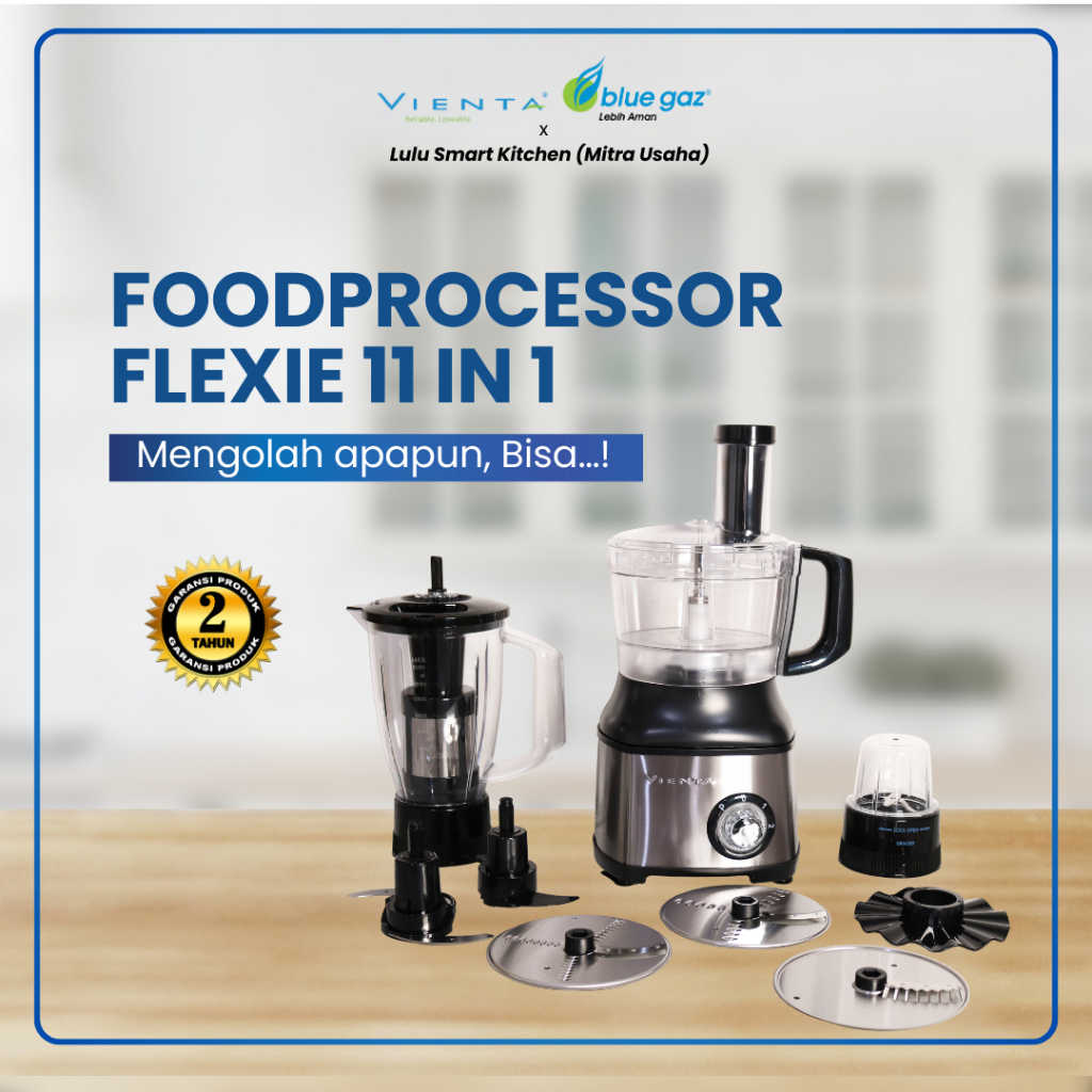 Food Processor Flexie 11 in 1 Vienta dari Blue Gaz