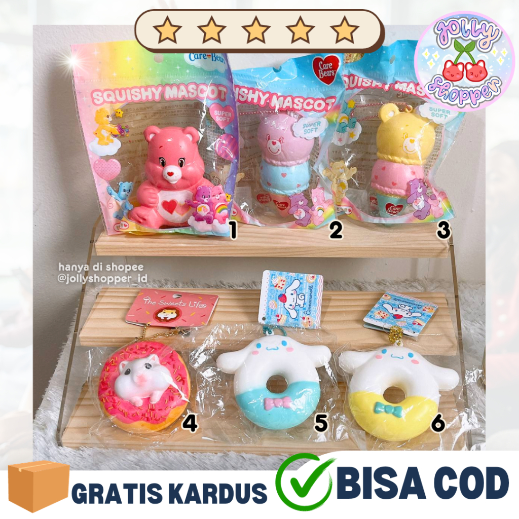 [READY STOCK] Care Bears Mascot Squishy NIC / Care Bears Ice Cream Squishy by NIC / Hamee Hamster Do