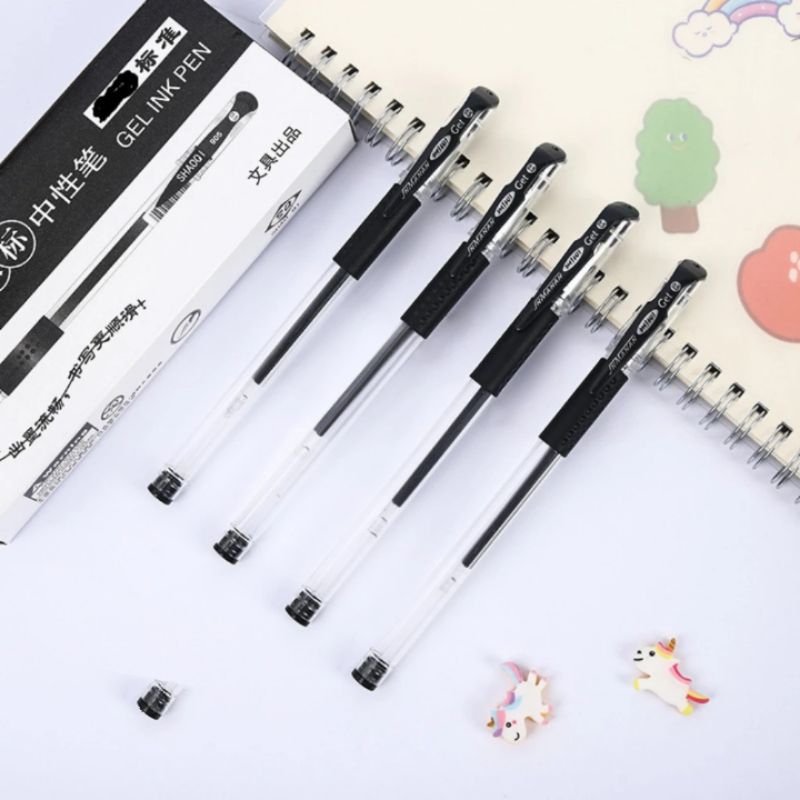 

24 Pcs Pulpen Gel Hitam 0.55 mm/ 24 pcs pulpen gel cair hitam