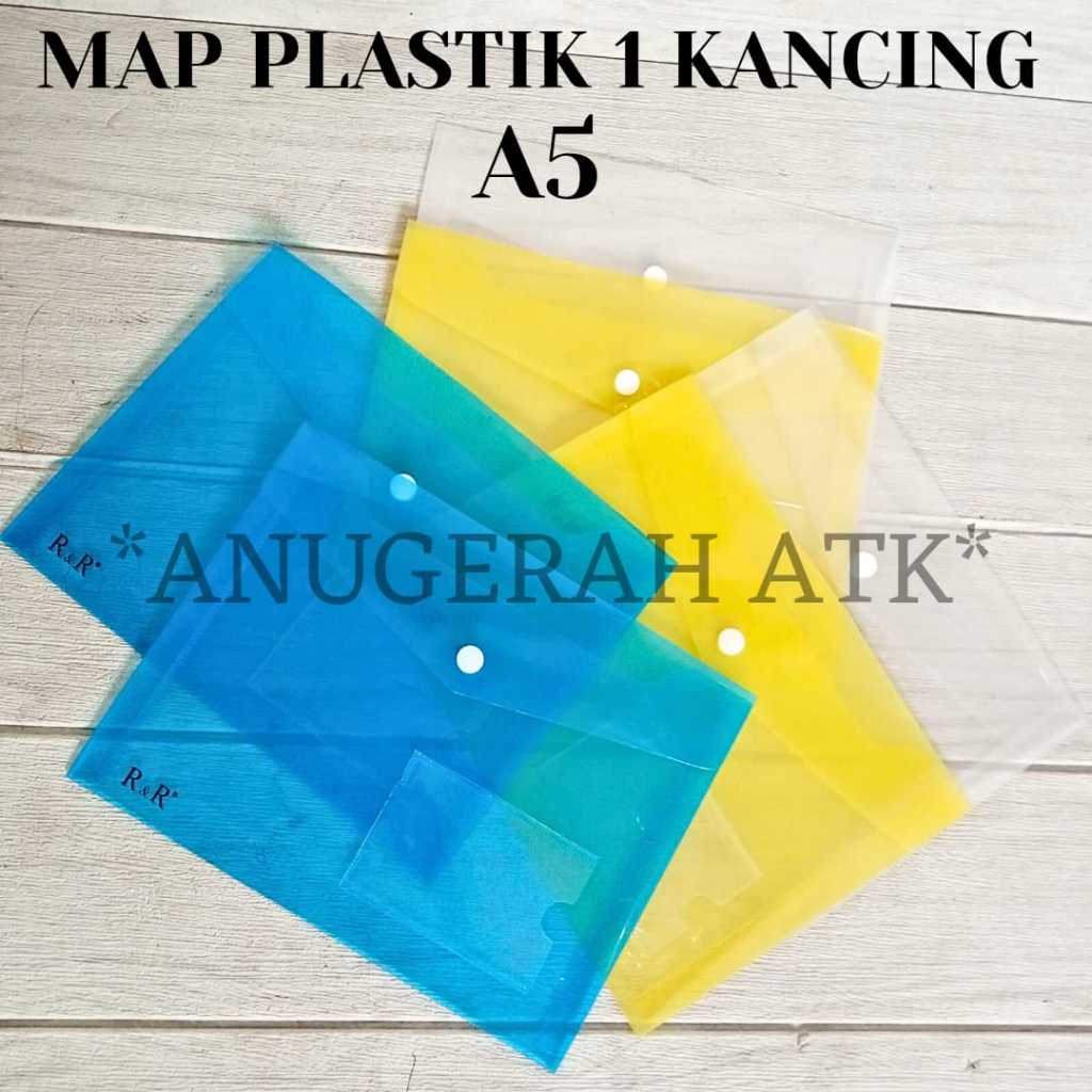

Map Plastik 1 KANCING transparan Kecil ukuran A5