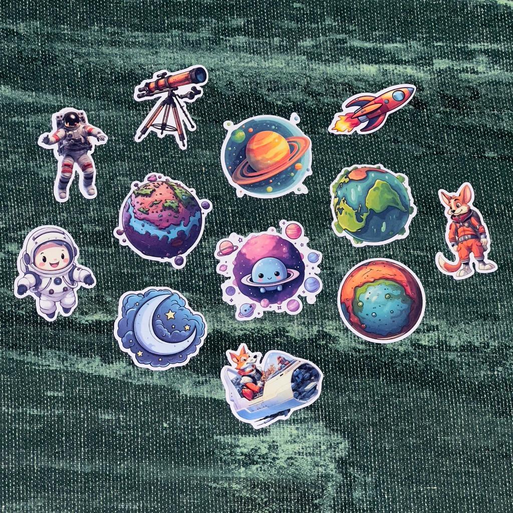 

STIKERKUN.ID CUTTING STICKER STIKER ANTI AIR EDISI LUAR ANGKASA ASTRONAUT ( 12 PCS ) / STIKER CUSTOM JURNALING DEKORASI DIARI MURAH / CETAK STIKER SOUVENIR LUCU VIRAL STIKER AESTHETIC STIKER DINDING STIKER LUCU STIKER HELM