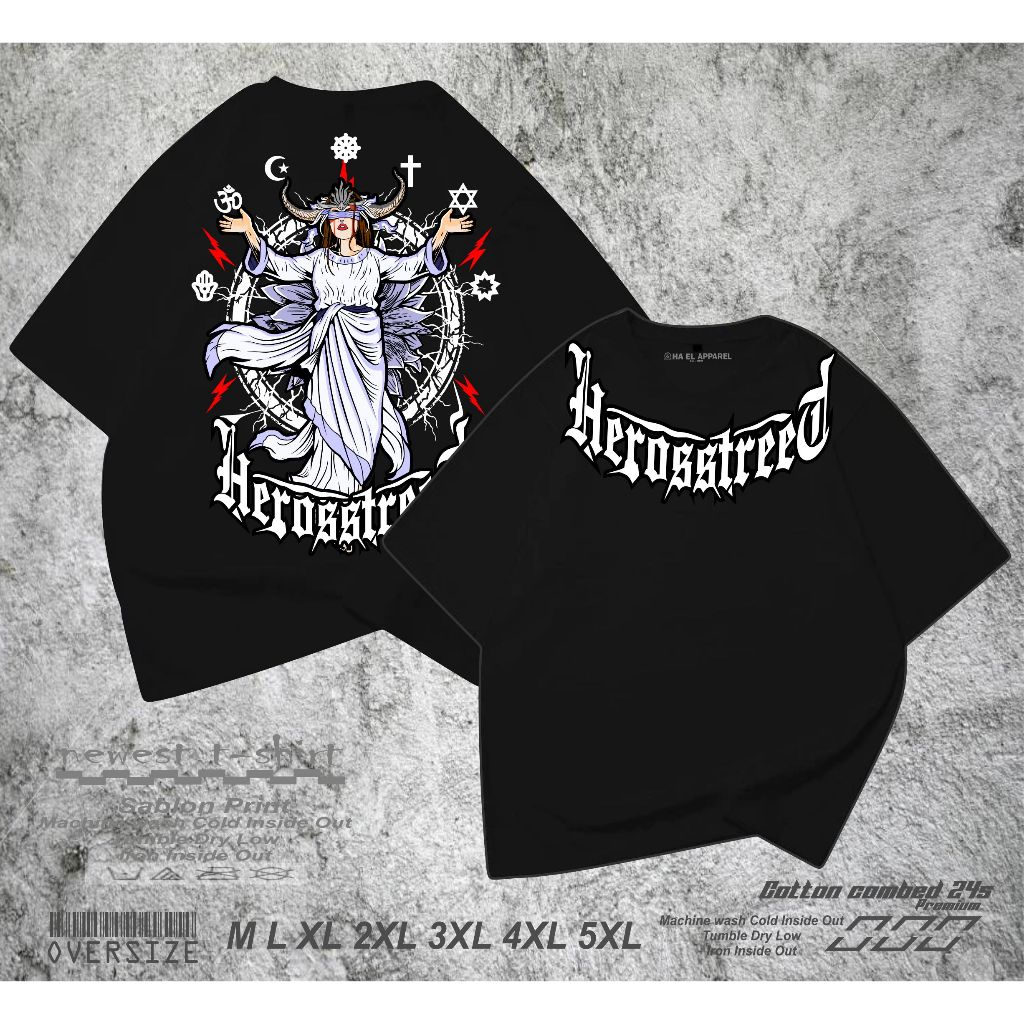 T-shirt Kaos Pluralisme Herosstreet ( 6XL ) Cotton 24s OVERSIZE | Kaos big size pluralisme | KAOS JU