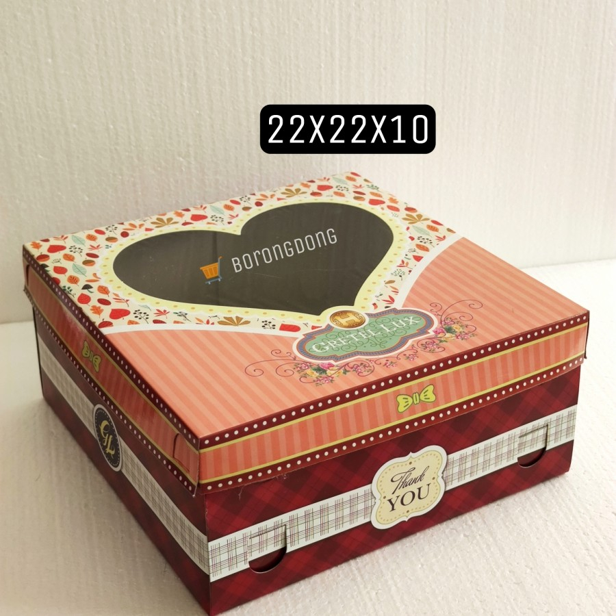 

Gretel Lux Kotak Kue / Dus Kue / 20x20x10 & 22x22x10