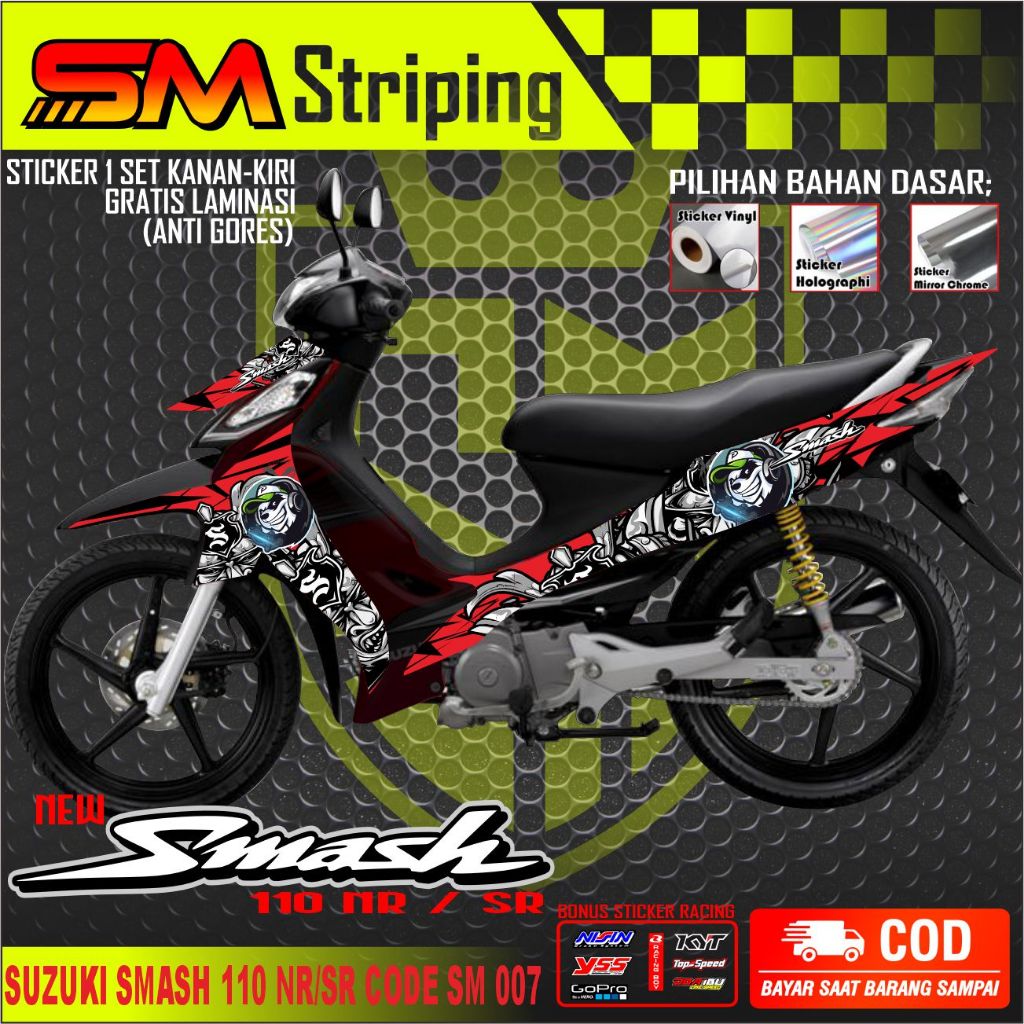 STICKER STRIPING SMASH NEW - STRIPING SMASH NEW PREMIUM SM 007
