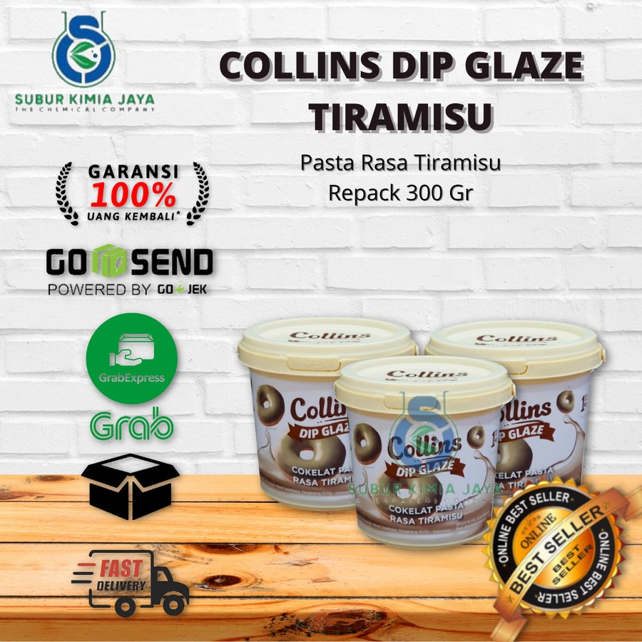 

Collins Dip Glaze Tiramisu 300 Gr / Topping Pasta Tiramisu