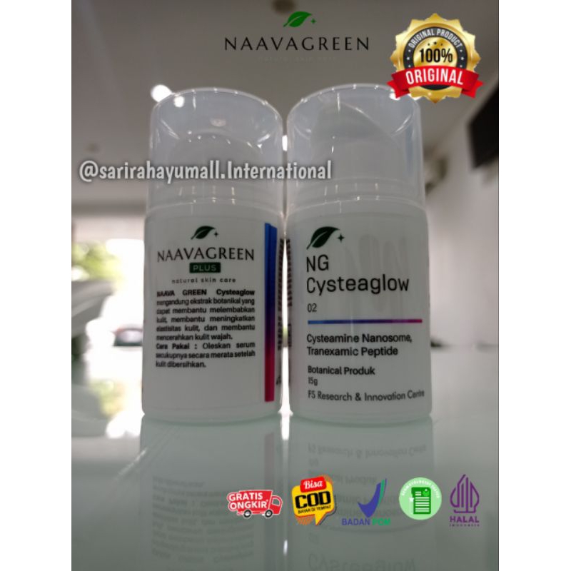 [ORI100%] NG-CYSTEAGLOW - NAAVAGREEN SERUM FLEK HITAM - SERUM BRIGHTENING REJUVENATION - SERUM ANTI 