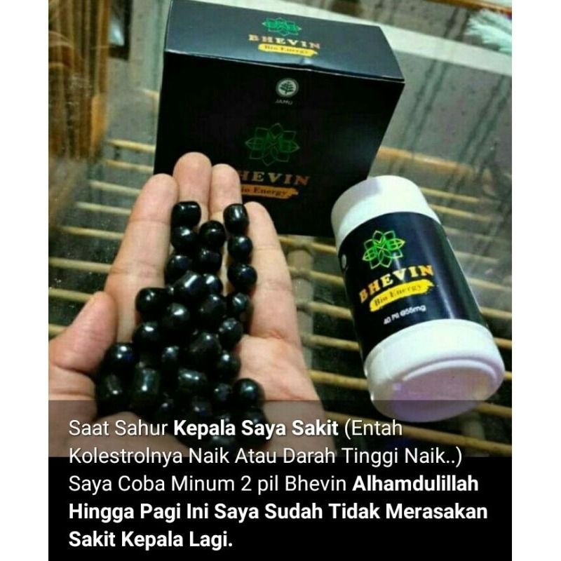 BHEVIN BIO ENERGY 40 BUTIR PIL HITAM AJAIB UNTUK SYARAF TERJEPIT, KERAM, SAKIT SENDI DAN STROKE HERB