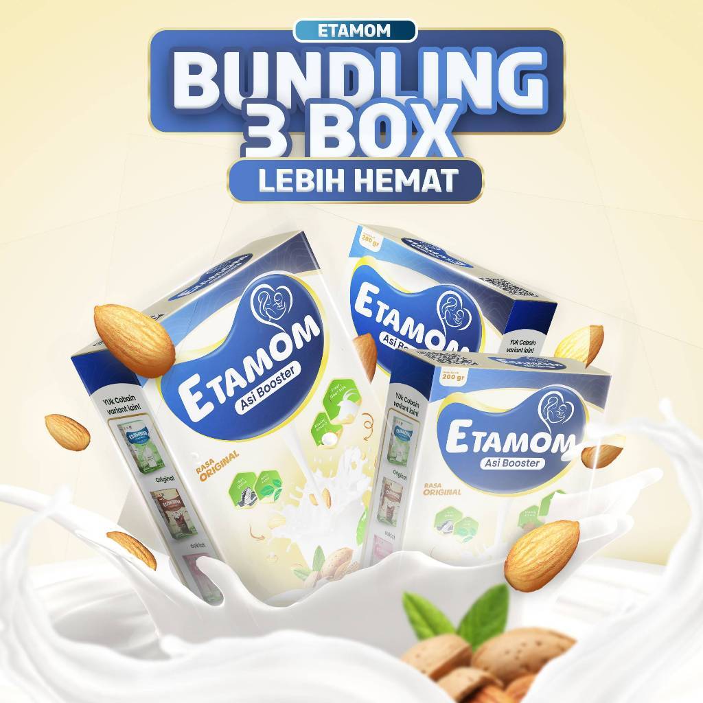

3 BOX ETAMOM Etawa Almond & Katuk Pelancar ASI Booster Hamil Menyusui