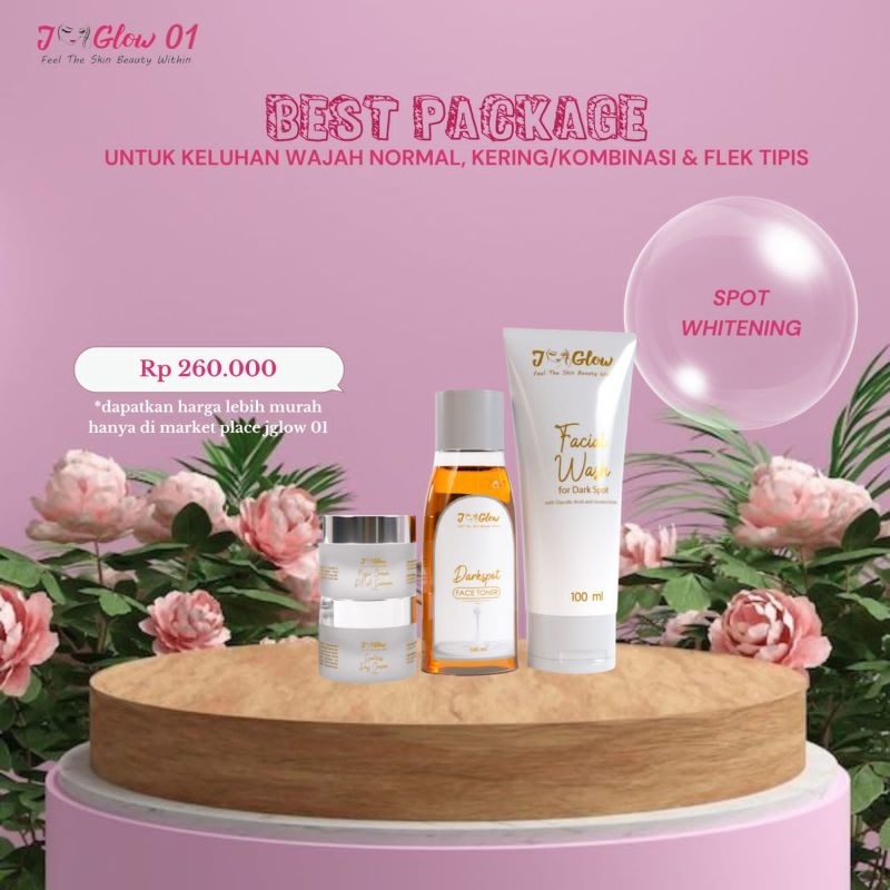 Jglow Skincare Paket spotless untuk menghilangkan flek hitam
