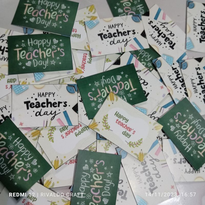 (30pcs) kartu ucapan selamat hari guru || happy teacher's day