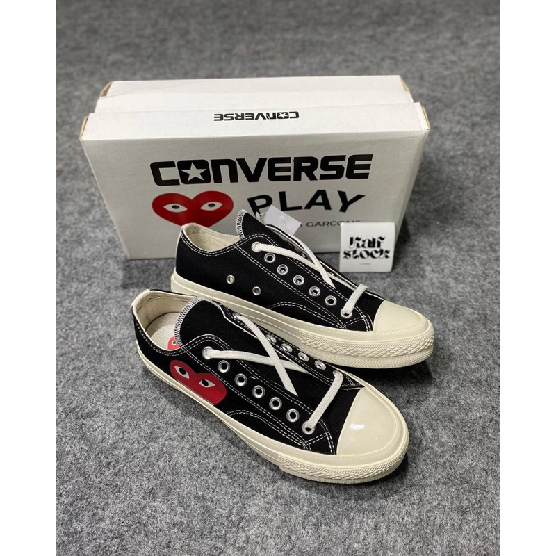 CONVERSE CDG/COMME DES GARCONS LOW BLACK WHITE