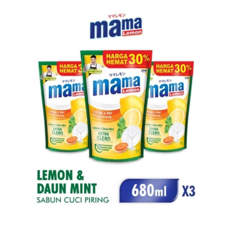 mama lemon & Daun Mint / Jeruk nipis 680ml